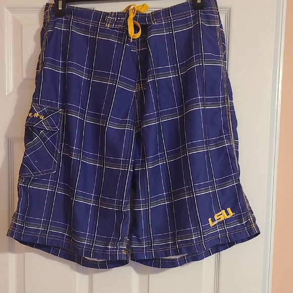 Other - Men's Blue Plaid Swim Trunks